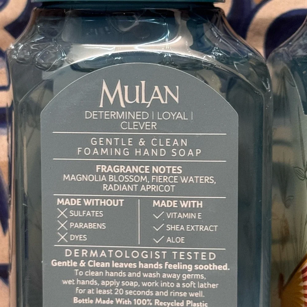 NEW B&BW (2) Mulan Foaming hand soaps Disney Princess Collection